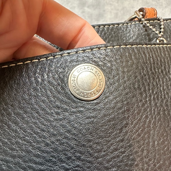 COACH Chelsea Pebbled Black Leather Tote - Picture 6 of 14